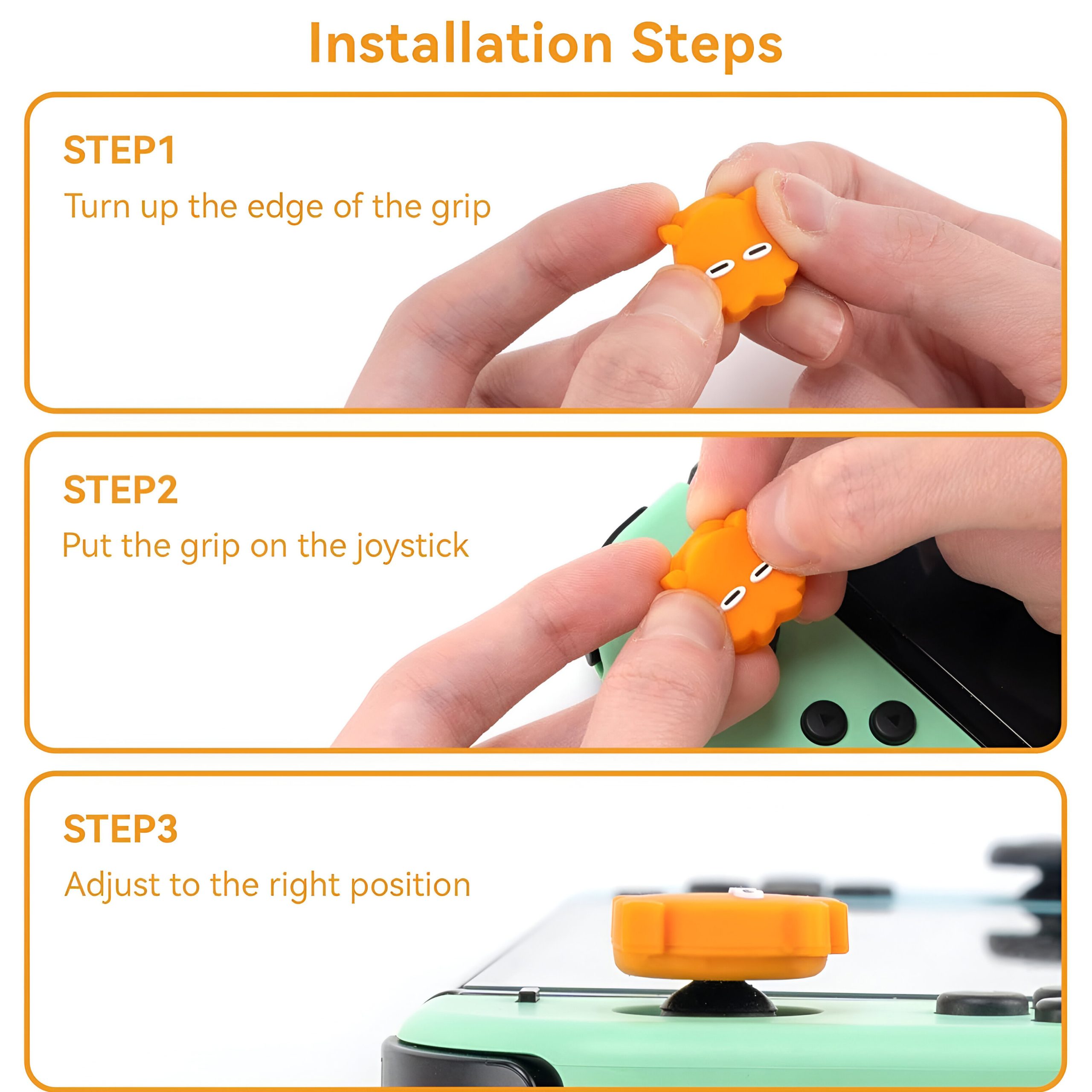 Silicone Thumbstick Caps for Nintendo Switch - Cute Sleepy Octopus Design - Image 3