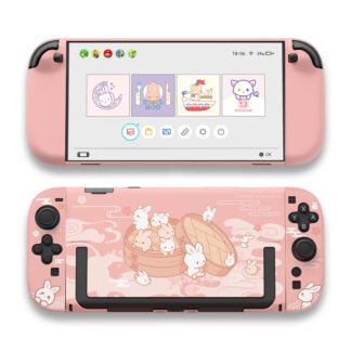 Cute Steamed Bun Rabbit Protective Shell for Switch 2 - Kawaii Case