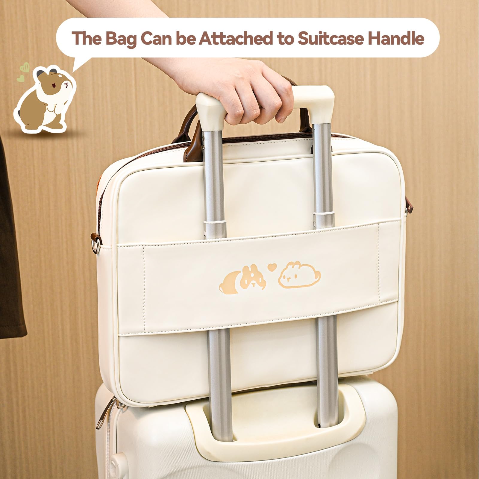 14-Inch PU Laptop Bag with Large Capacity - Image 5
