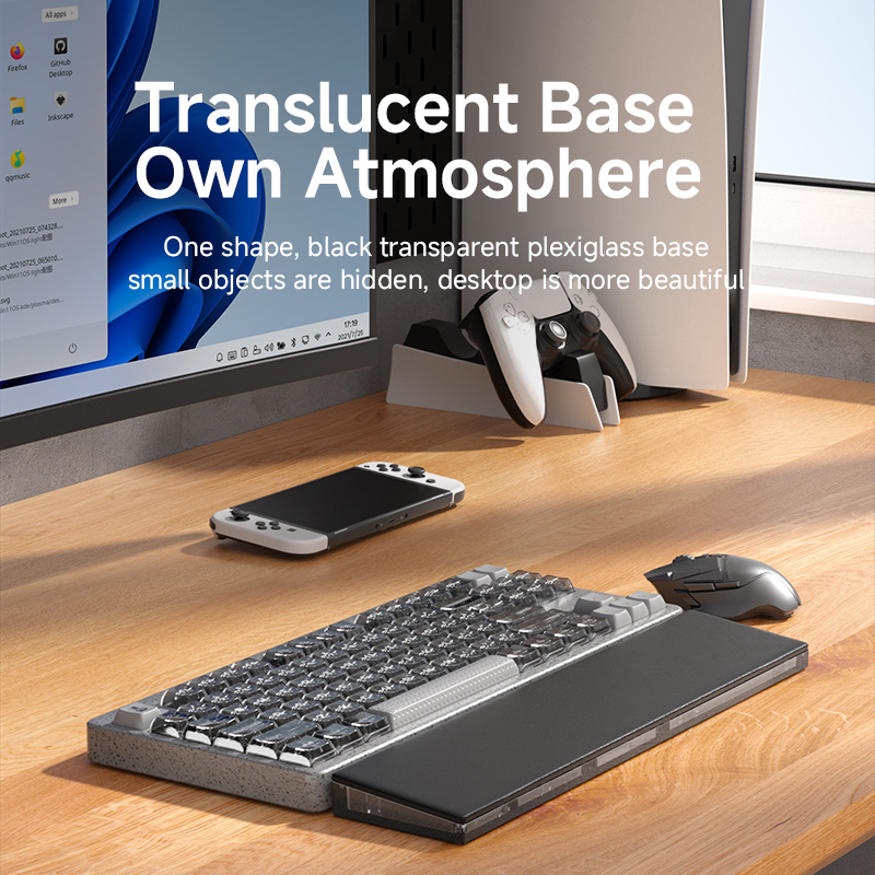 Magnetic Acrylic Ergonomic Wrist Rest with Storage Organizer - Image 4