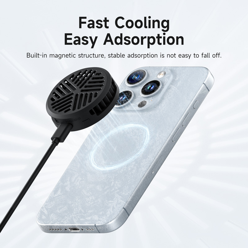 Magnetic Cell Phone Cooling Fan with 3-Speed Silent Radiator - Image 4