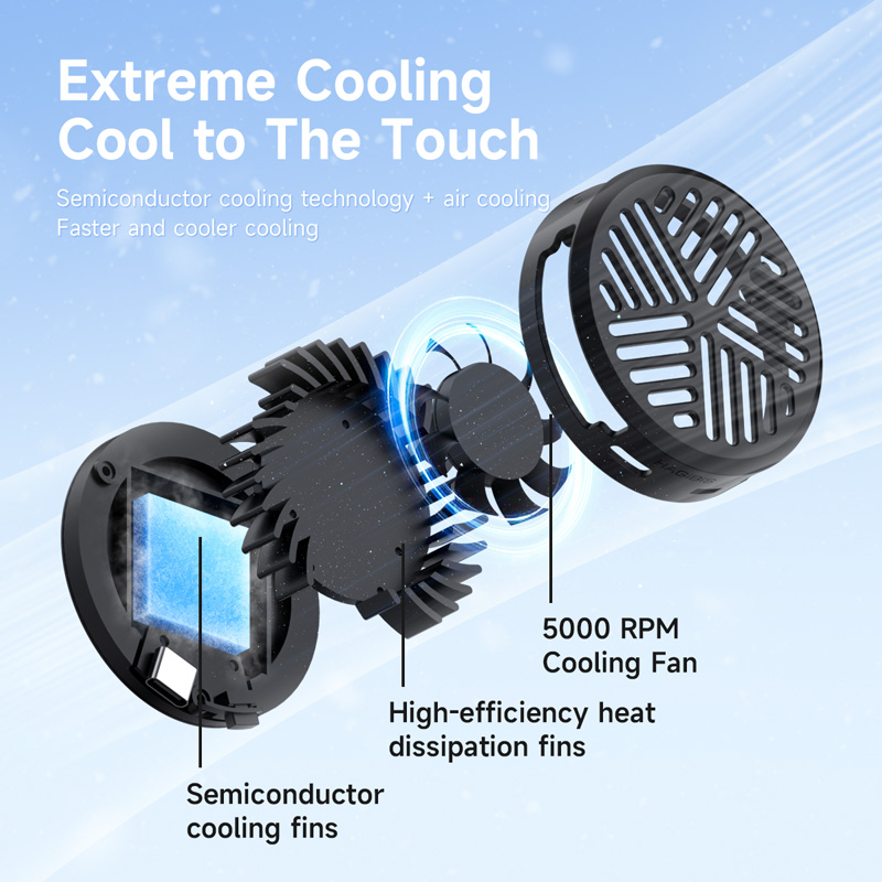 Magnetic Cell Phone Cooling Fan with 3-Speed Silent Radiator - Image 2