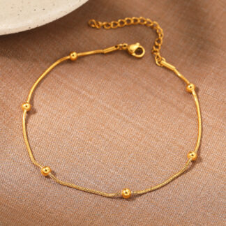 Stainless Steel Snake Chain Anklet for Women – Simple, Chic & Luxurious