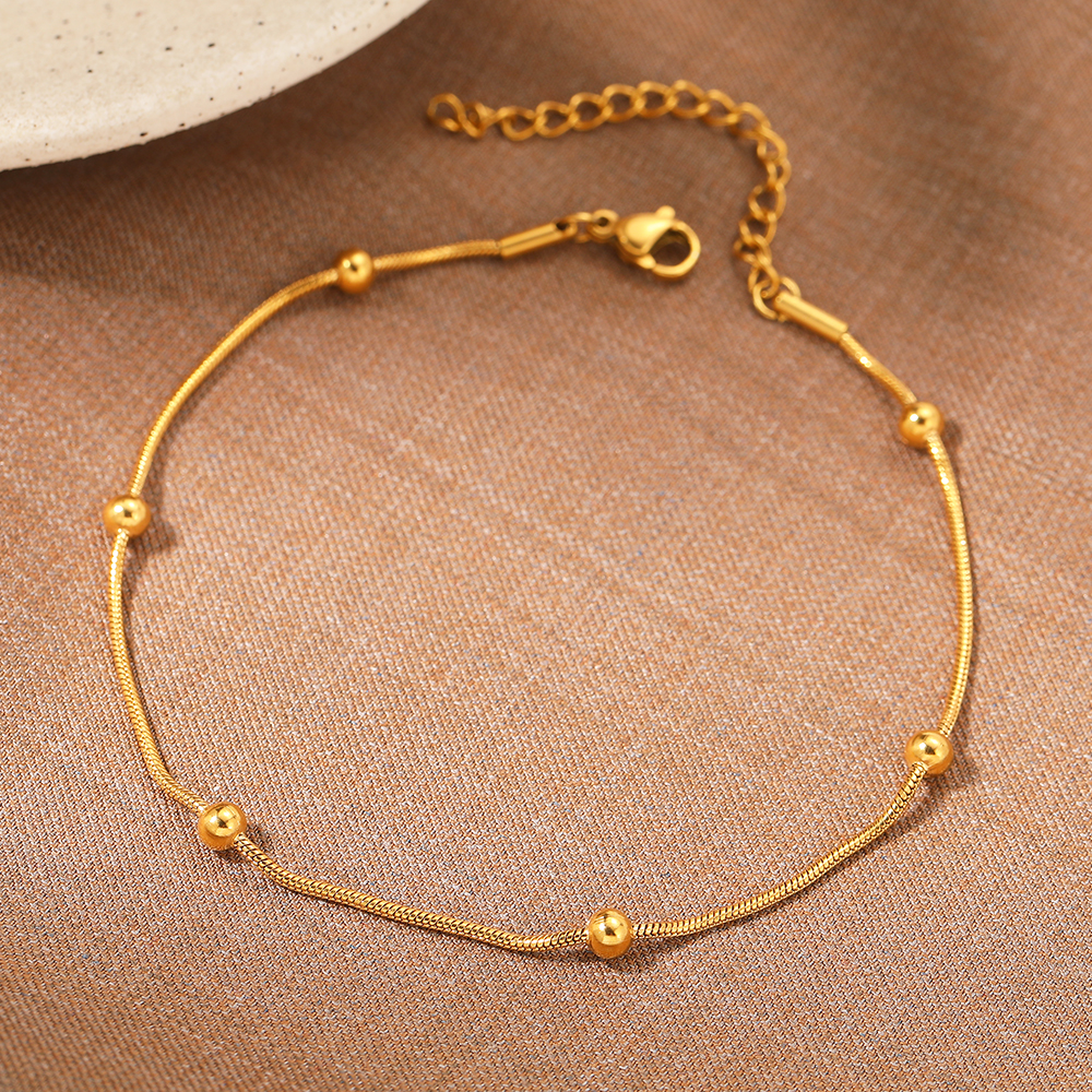 Stainless Steel Snake Chain Anklet for Women – Simple, Chic & Luxurious