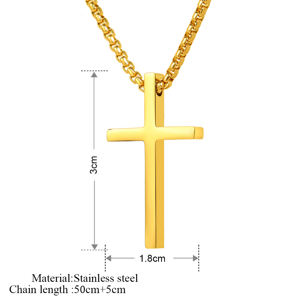 Cross Pendant Streetwear Necklace – Grunge Y2K Stainless Steel Chain - Image 5
