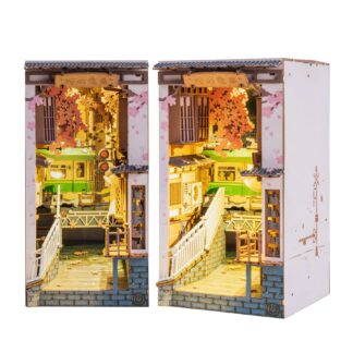 DIY Wooden Book Nook – Sakura Tram Miniature Bookshelf Insert Kit