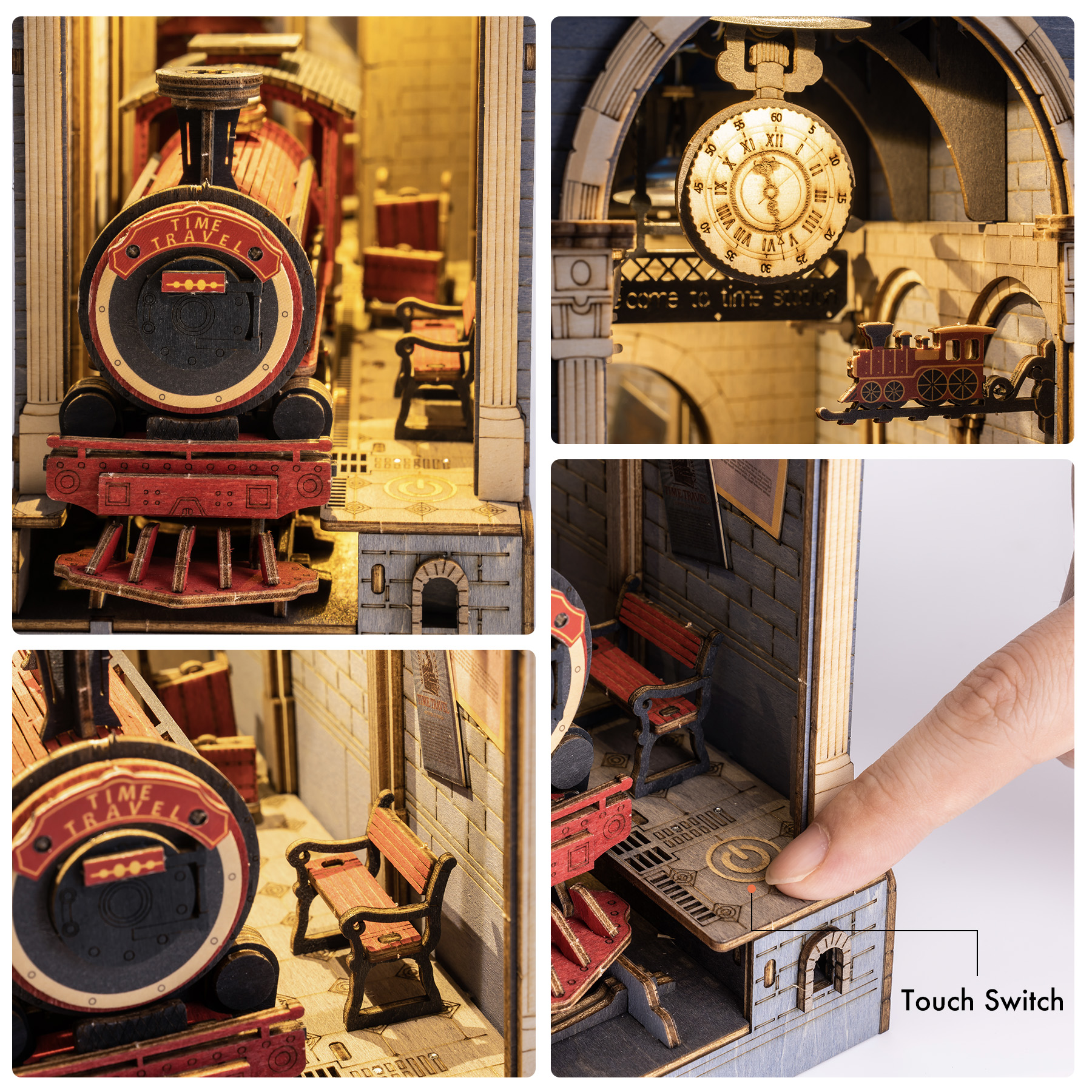 DIY Wooden Book Nook – Sakura Tram Miniature Bookshelf Insert Kit - Image 5