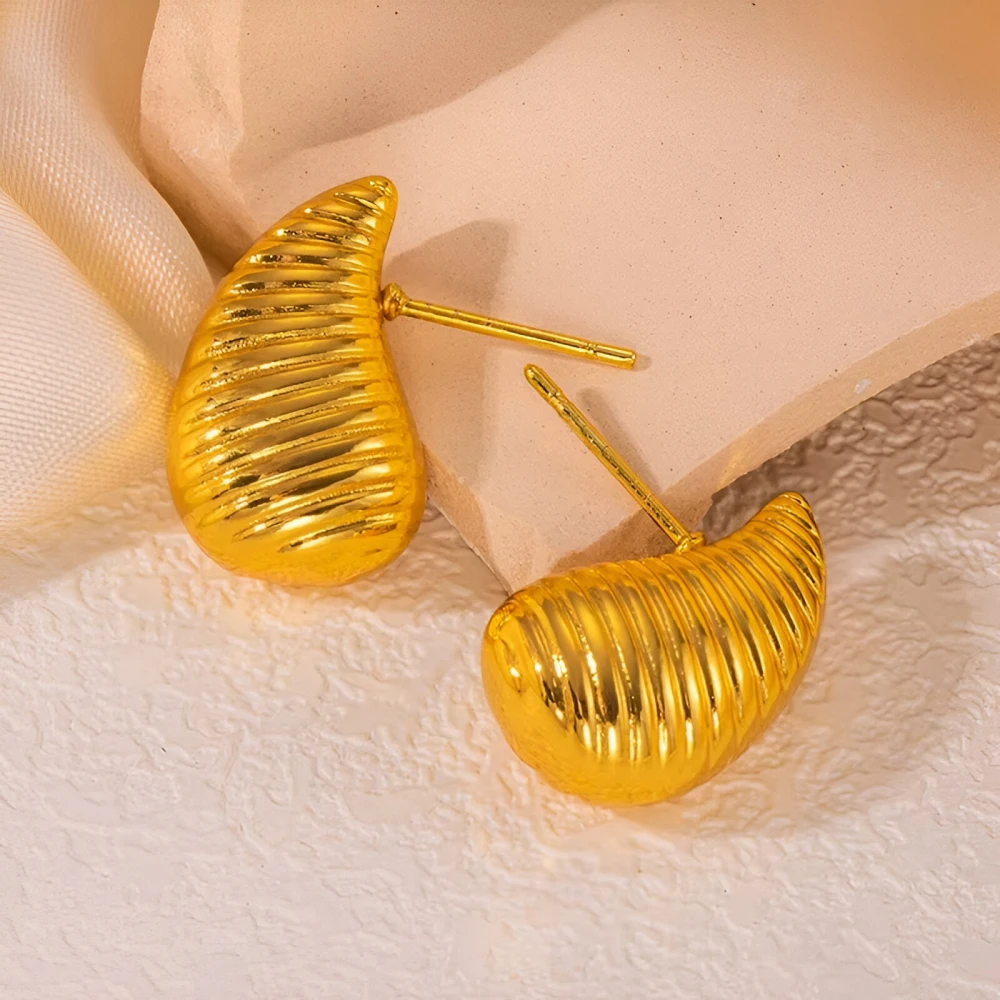 Elegant 316L Stainless Steel Water Drop Earrings for Women - Image 4