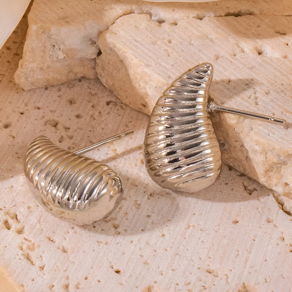 Elegant 316L Stainless Steel Water Drop Earrings for Women - Image 3