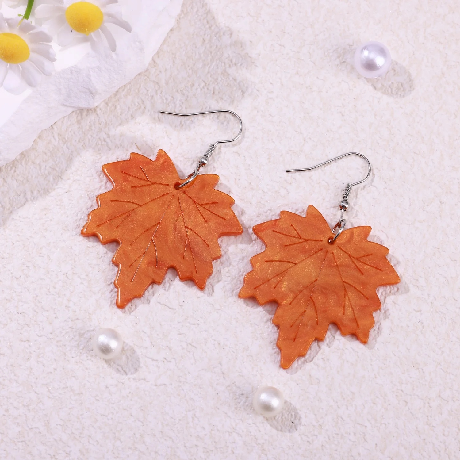 Elegant Maple Leaf Earrings - Fall Thanksgiving Jewelry Gifts for Women - Image 2