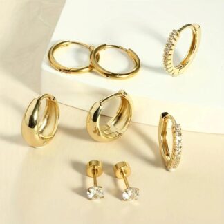 8pcs Hypoallergenic Thick Earrings Cartilage Jewelry Set for Women