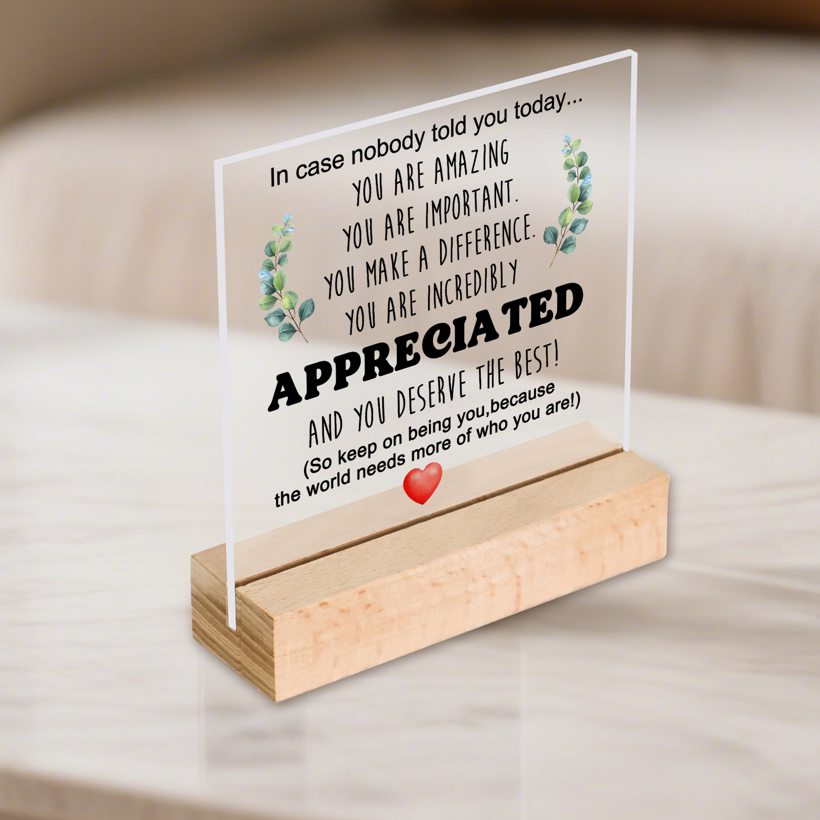 Thanksgiving Gratitude Acrylic Leaf Plaque – Heartfelt Gift of Warm Blessings - Image 5