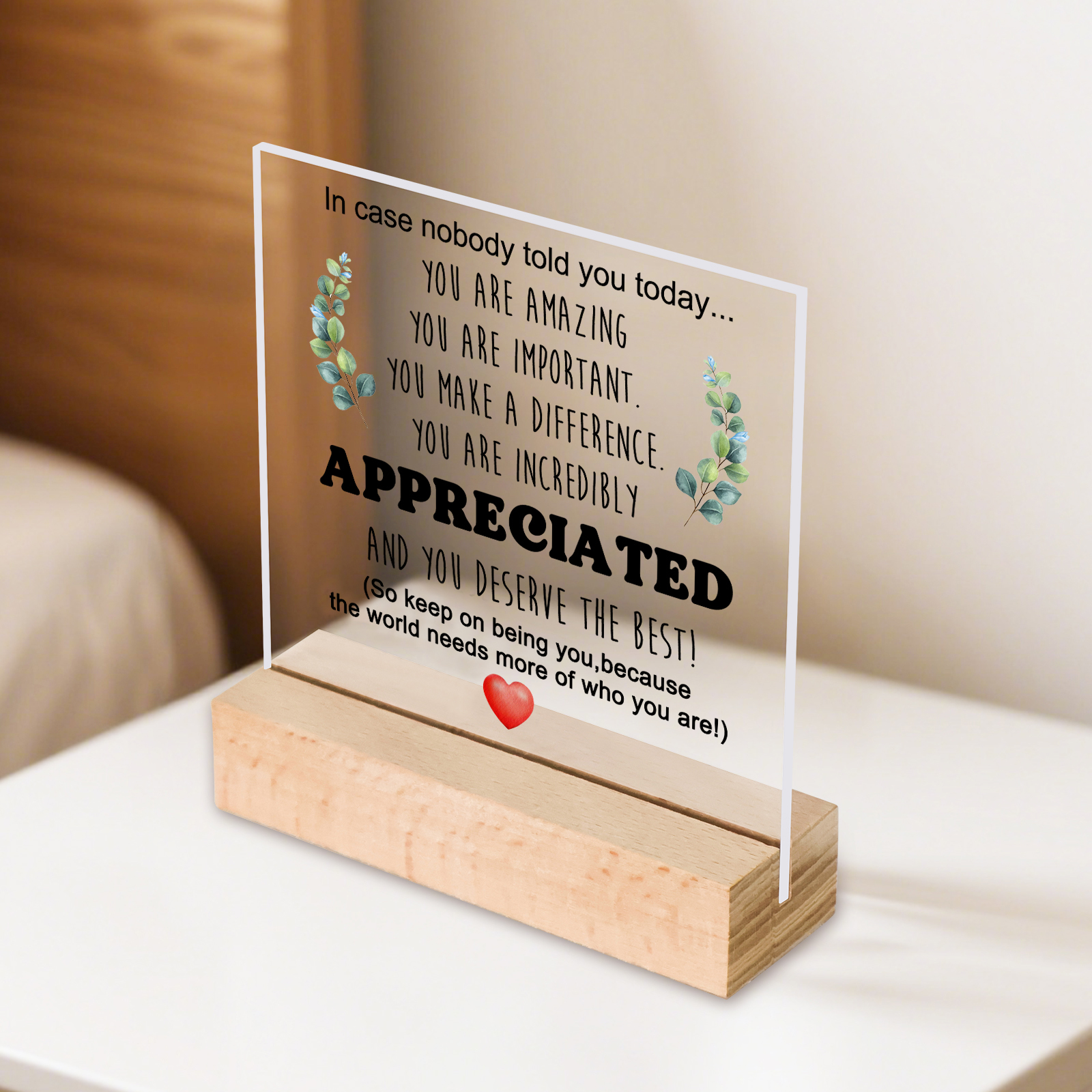 Thanksgiving Gratitude Acrylic Leaf Plaque – Heartfelt Gift of Warm Blessings - Image 3