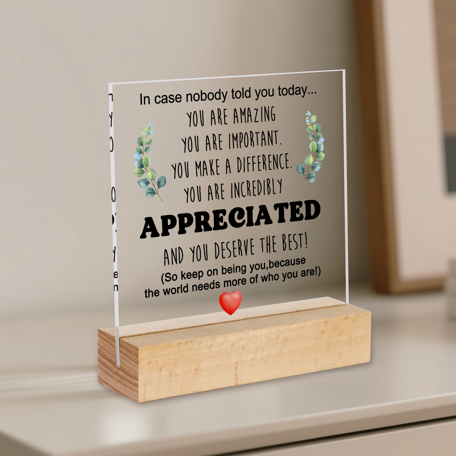 Thanksgiving Gratitude Acrylic Leaf Plaque – Heartfelt Gift of Warm Blessings - Image 4