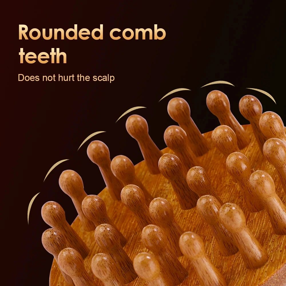Multi-Functional Natural Sandalwood Massage Comb – Scalp & Body Relaxation Tool - Image 4