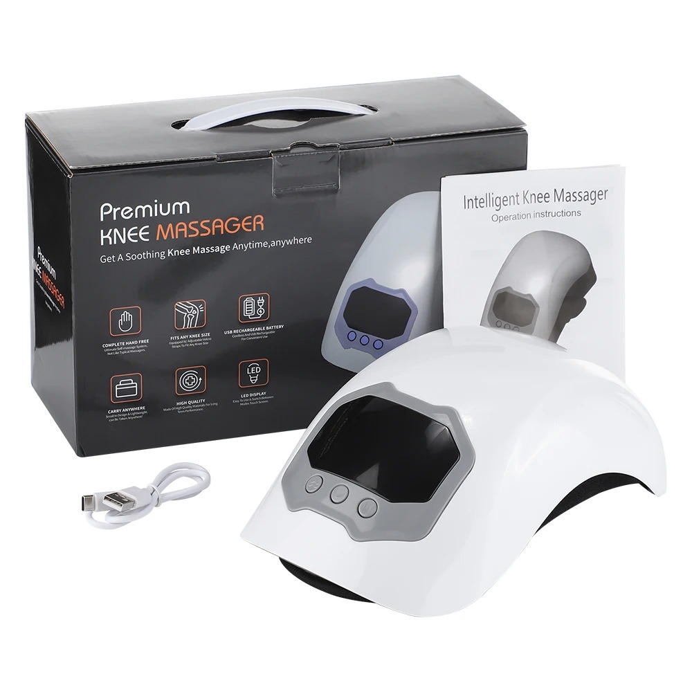 Wireless Heated Knee Massager with Red Light Therapy & Air Compression
