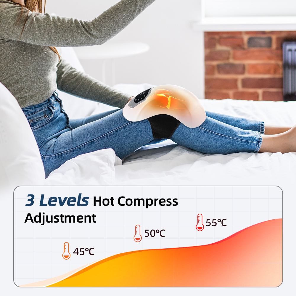 Wireless Heated Knee Massager with Red Light Therapy & Air Compression - Image 3