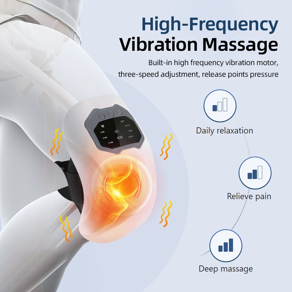 Wireless Heated Knee Massager with Red Light Therapy & Air Compression - Image 2