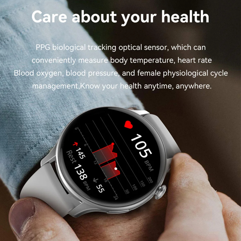 Elegant Women's Smartwatch with AMOLED Display & NFC | Waterproof Fitness Tracker - Image 3