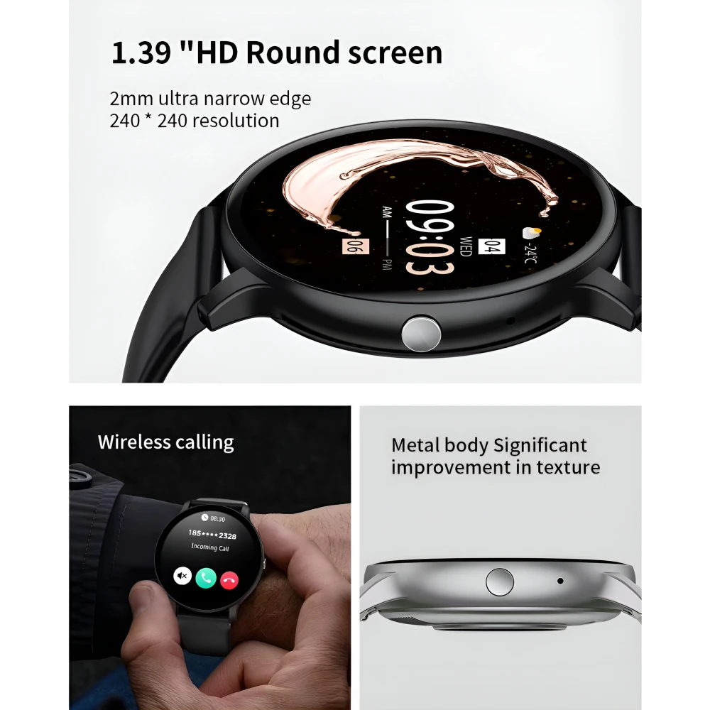 Bluetooth Smartwatch with Fitness & Health Tracking for Android and iOS - Image 3