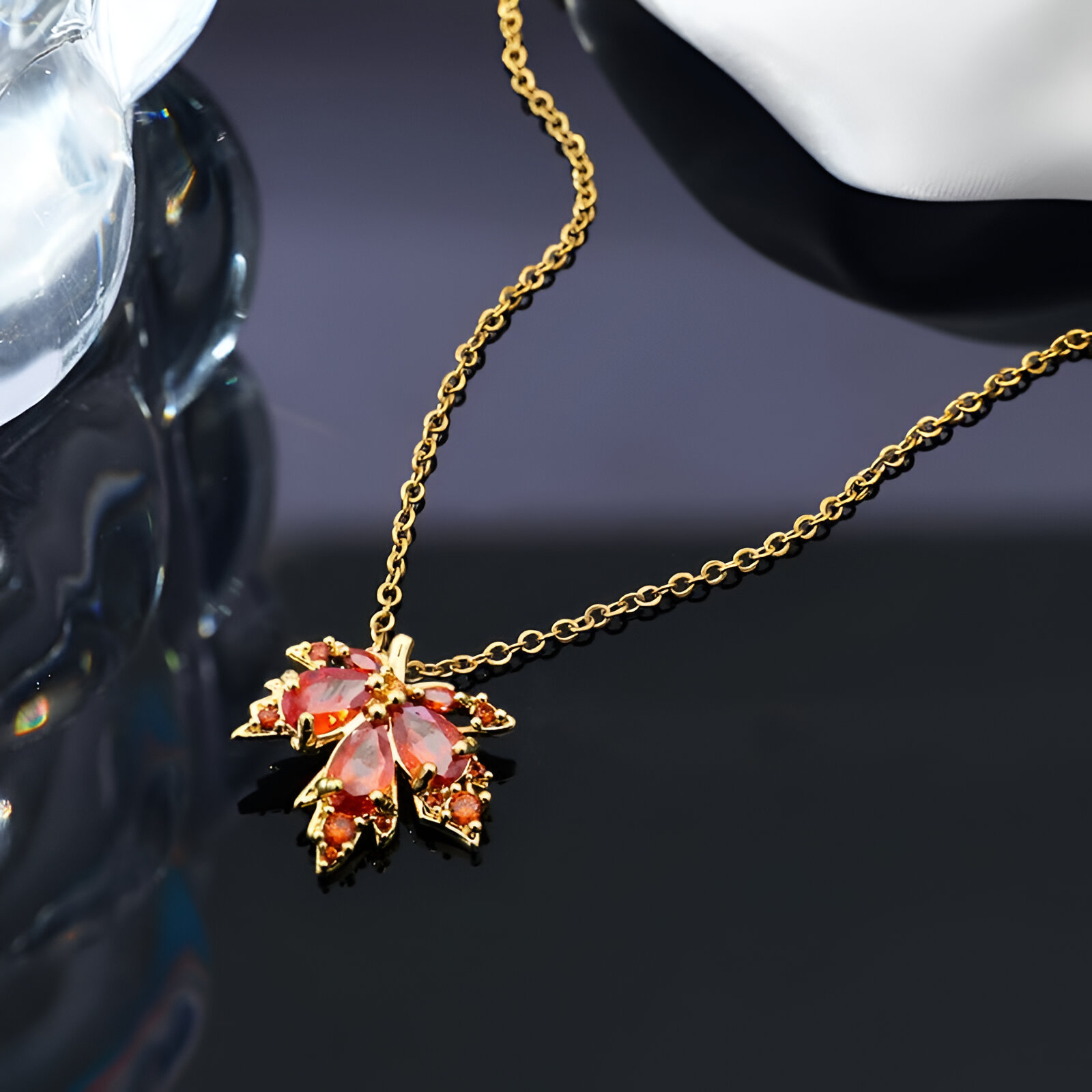 Gold Dainty Maple Leaf Necklace - Perfect Fall Pendant Jewelry - Image 4