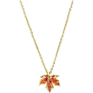 Gold Dainty Maple Leaf Necklace - Perfect Fall Pendant Jewelry