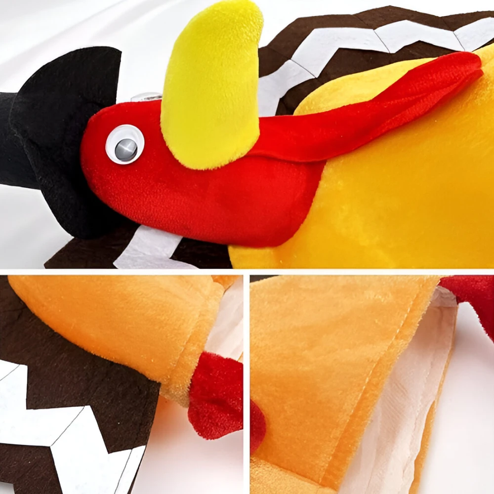 Funny Turkey & Chicken Leg Plush Hat – Holiday Party Costume Accessory - Image 6