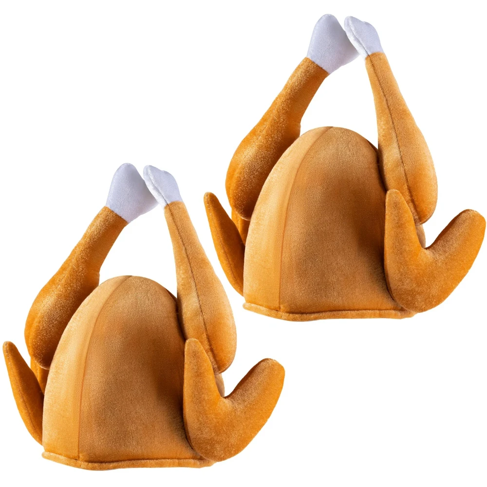 Funny Turkey & Chicken Leg Plush Hat – Holiday Party Costume Accessory - Image 8