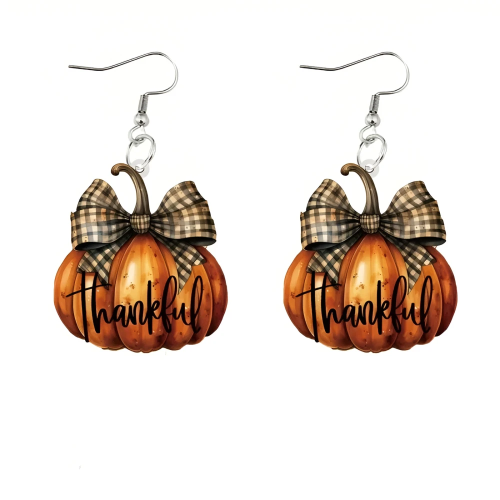 Elegant Pumpkin Drop Earrings for Women – Festive Party Jewelry - Image 4