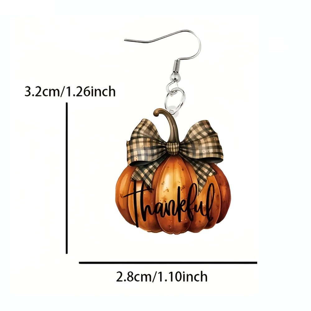 Elegant Pumpkin Drop Earrings for Women – Festive Party Jewelry - Image 5