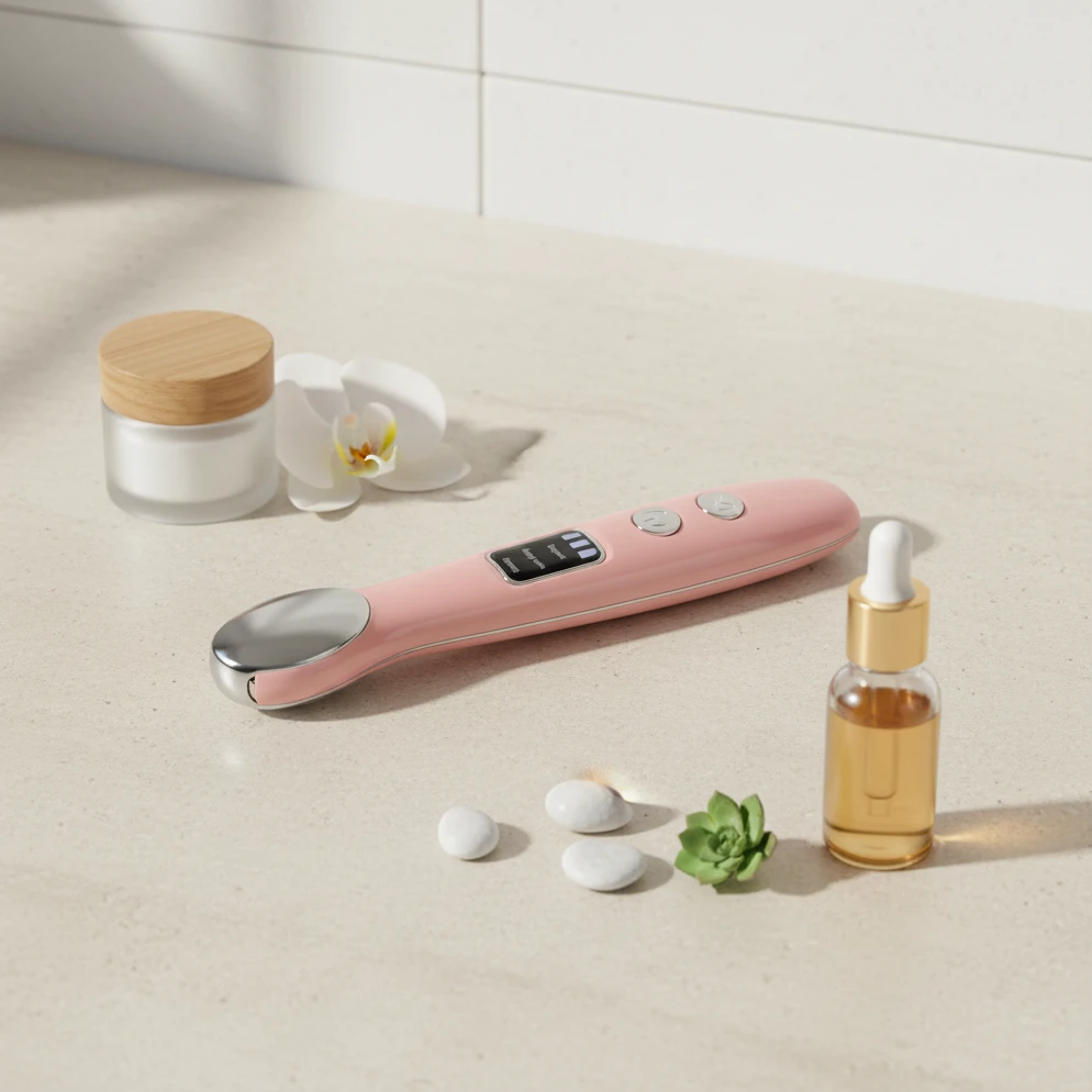 Heated Eye Massager Wand with Vibration – Remove Dark Circles & Puffiness