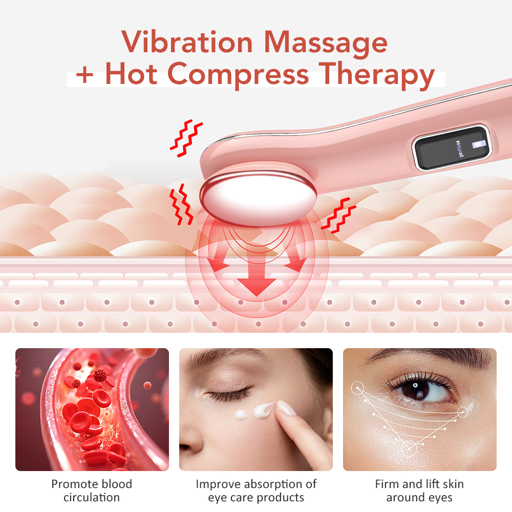 Heated Eye Massager Wand with Vibration – Remove Dark Circles & Puffiness - Image 4