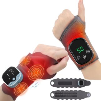 Electric Heated Wrist Massager with Vibration & EMS Therapy for Pain Relief