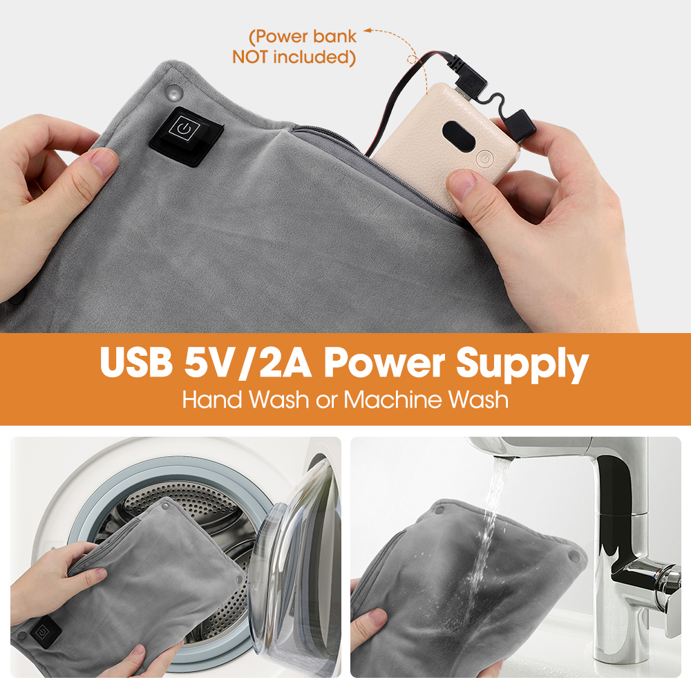 3-Level USB Heated Hand Warmer & Waist Pad - Image 3