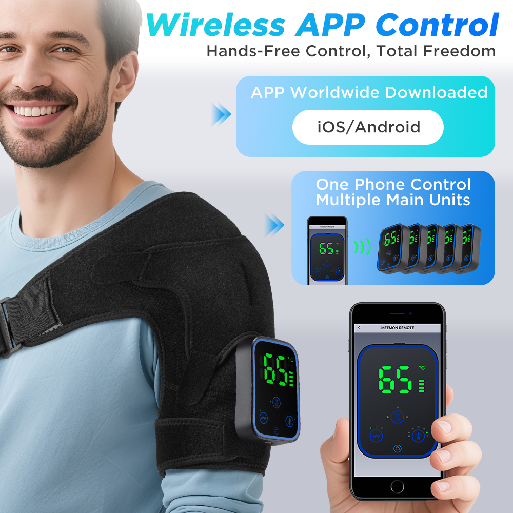 Electric Heating Shoulder Massager with Vibration & Wireless Control - Image 4