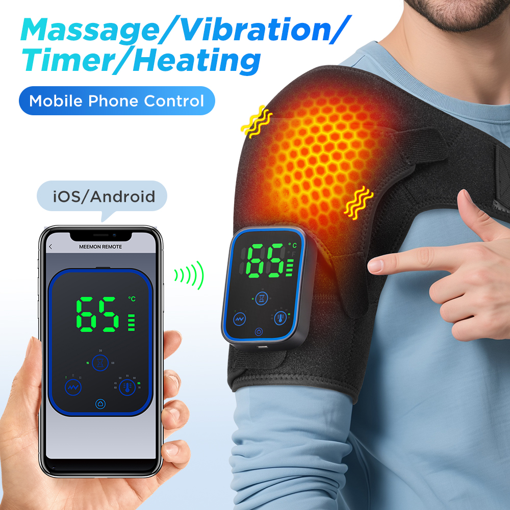 Electric Heating Shoulder Massager with Vibration & Wireless Control - Image 3