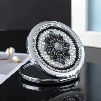 Compact Mirror 1x/2x Magnification – Portable 3-Inch Travel Makeup Mirror for Women
