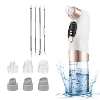 Electric Bubble Blackhead Remover & Pore Vacuum Cleaner with 6 Suction Heads