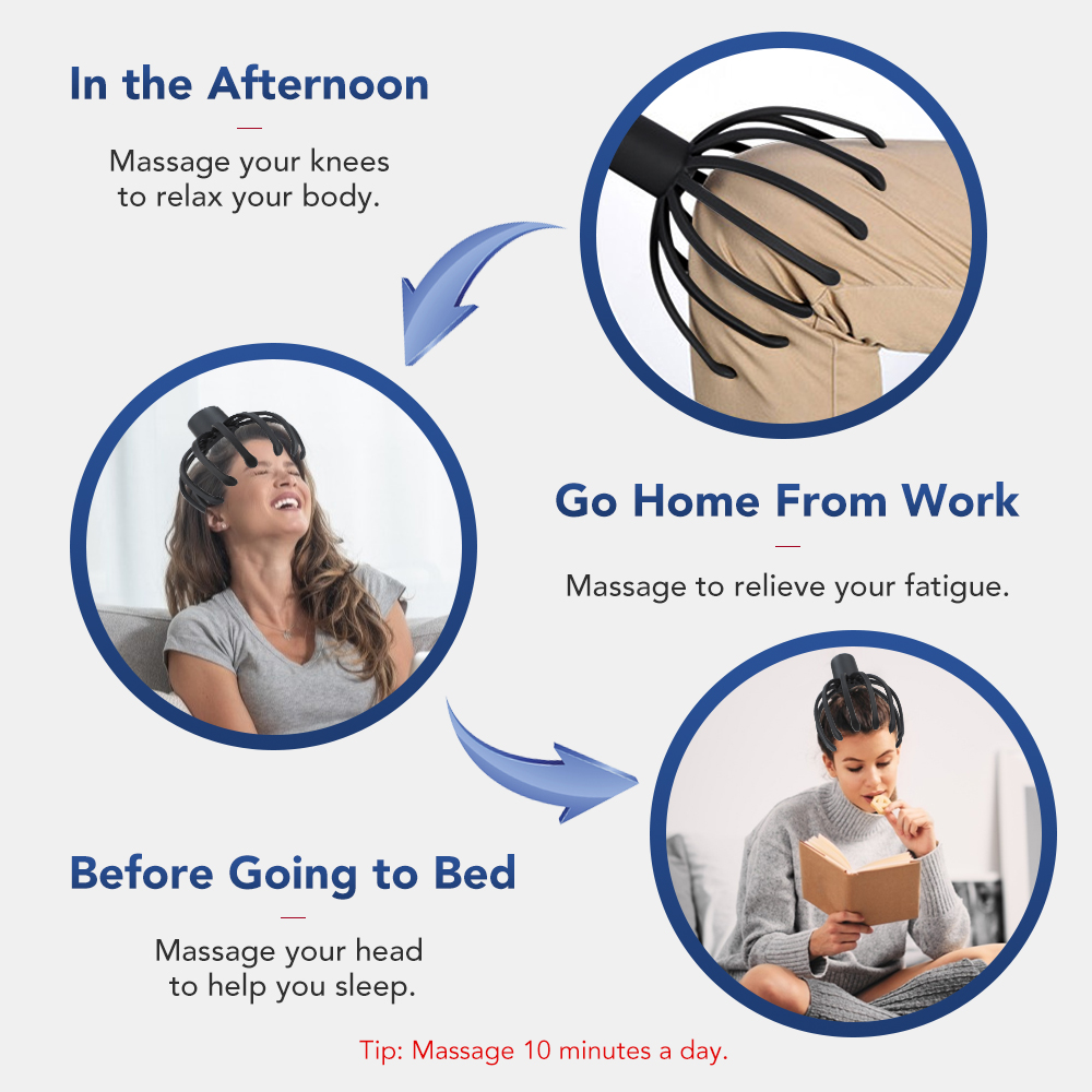 Electric Octopus Claw Scalp Massager – Stress Relief & Headache Relaxation Tool - Image 4