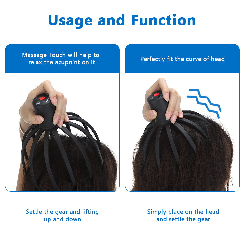 Electric Octopus Claw Scalp Massager – Stress Relief & Headache Relaxation Tool - Image 6