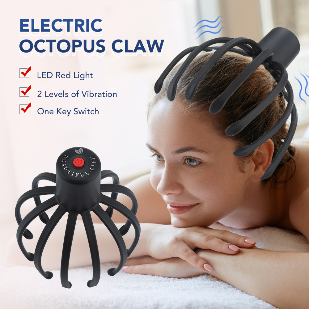Electric Octopus Claw Scalp Massager – Stress Relief & Headache Relaxation Tool - Image 2