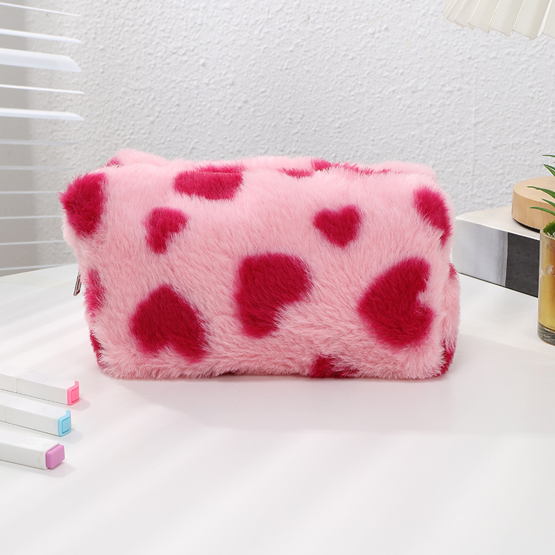 Plush Kawaii Cosmetic Bag – Cute Travel Makeup Organizer & Pencil Pouch - Image 4