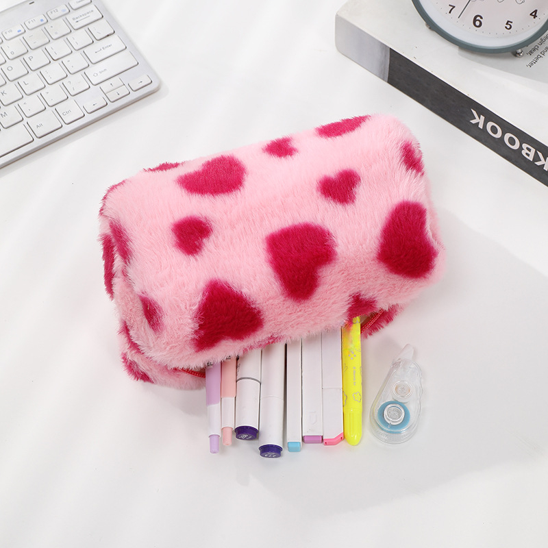Plush Kawaii Cosmetic Bag – Cute Travel Makeup Organizer & Pencil Pouch - Image 5