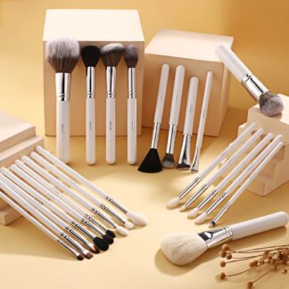 Foldable Waterproof Cosmetic & Makeup Brush Organizer Bag with 24-Piece Brush Set