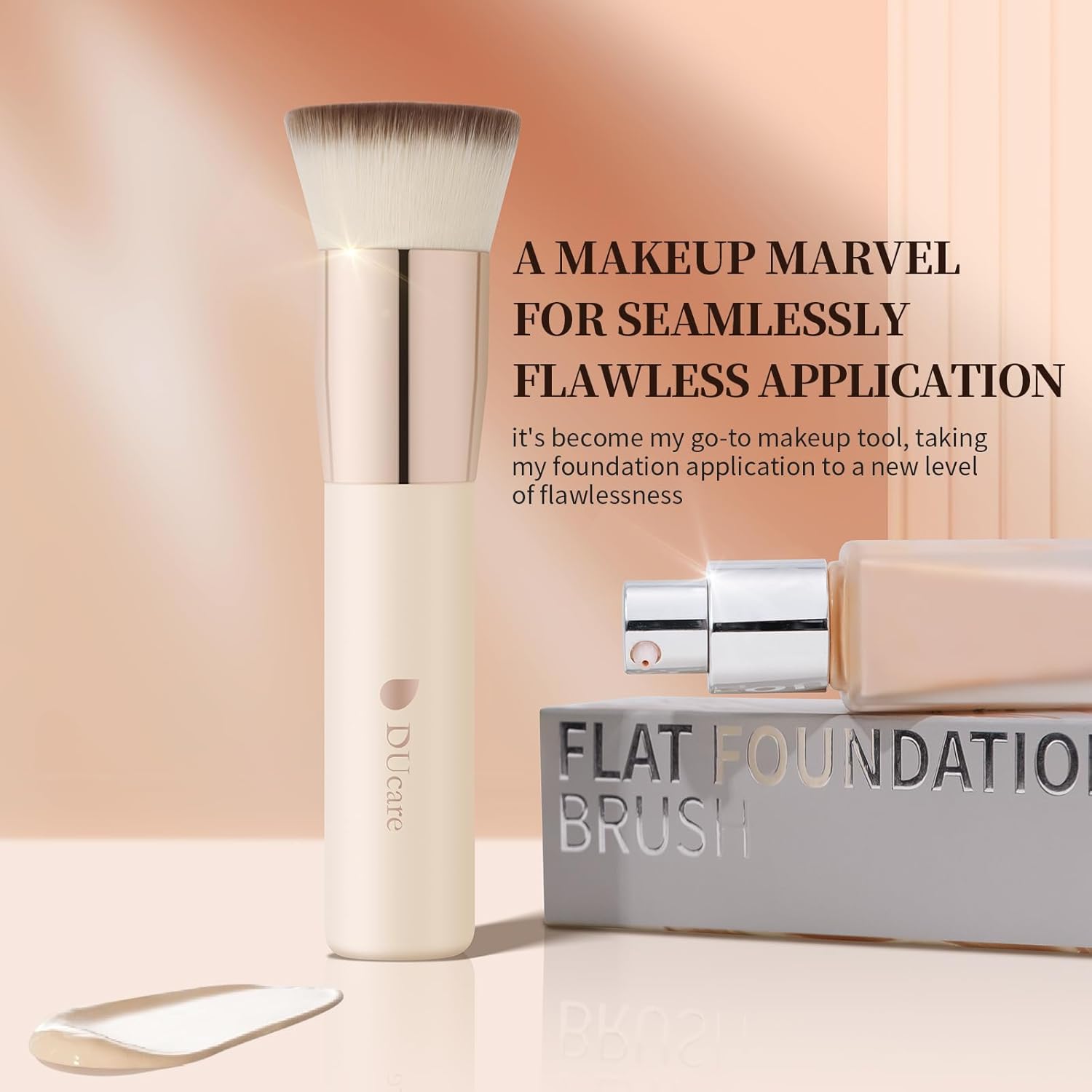 Flat Top Kabuki Foundation Brush – Professional Makeup Blending Tool - Image 2