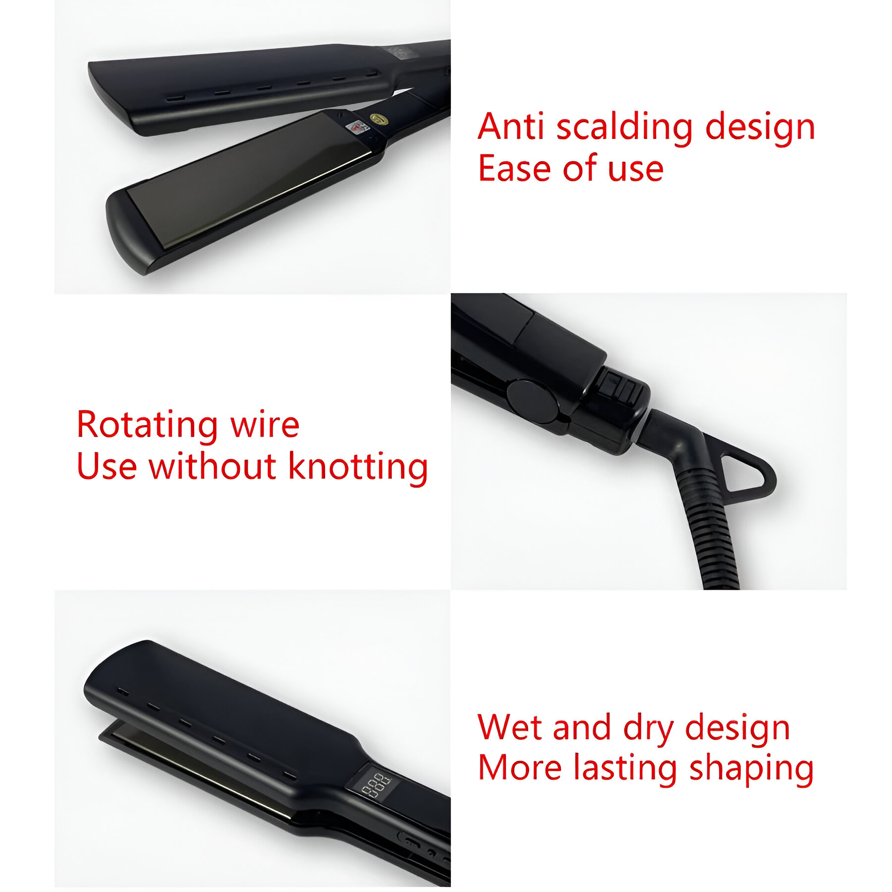 Professional Vibrating Titanium Hair Straightener for Smooth, Frizz-Free Styling - Image 3