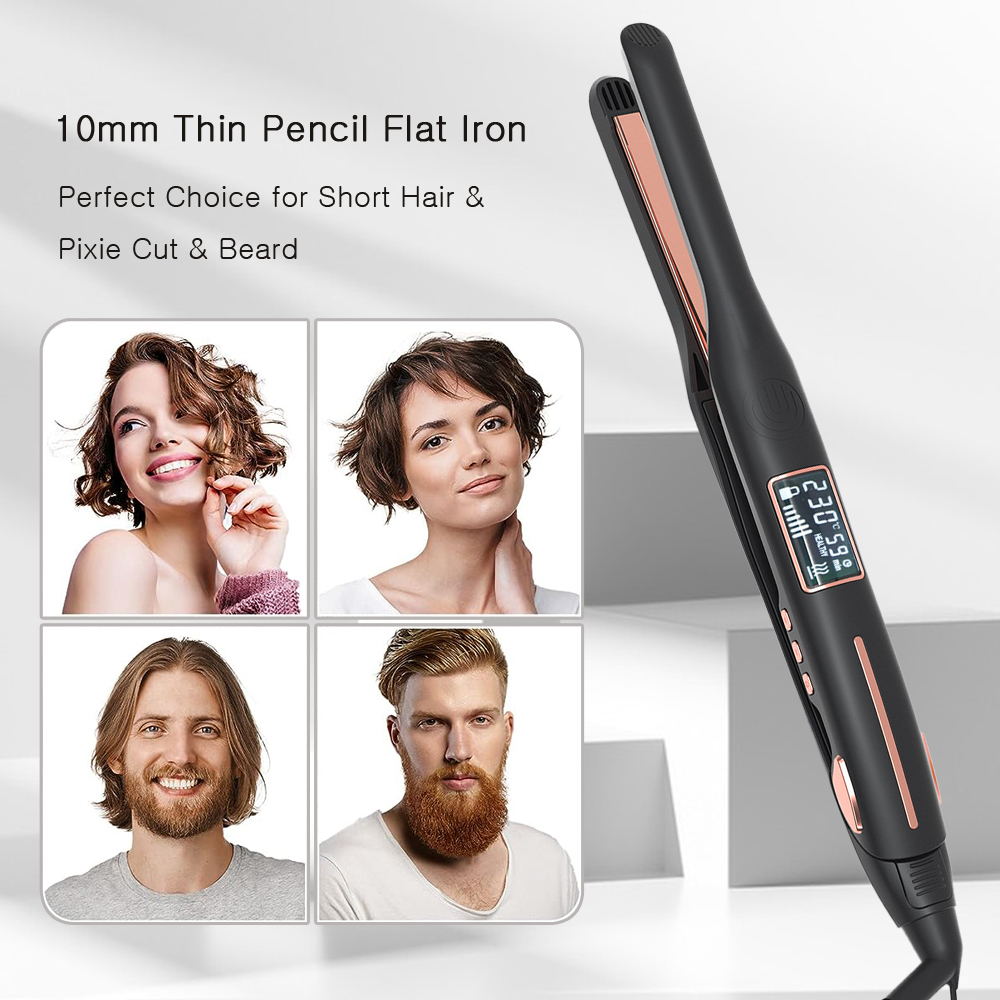Mini Titanium Hair Curler & Straightener 450°F for Short Hair & Beard - Image 2