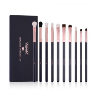 10-Piece Professional Eye Makeup Brush Set with Soft Synthetic Bristles