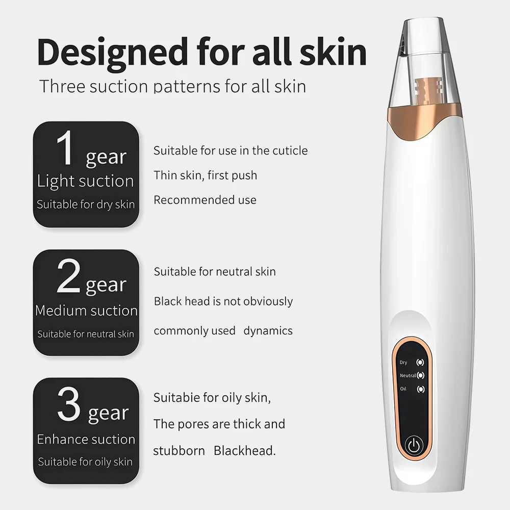Electric Vacuum Blackhead Remover & Ultrasonic Skin Scrubber Facial Care Set - Image 5