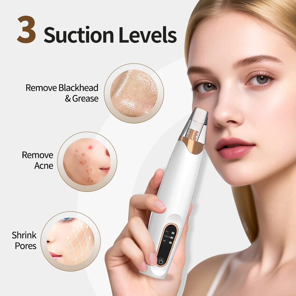 Electric Vacuum Blackhead Remover & Ultrasonic Skin Scrubber Facial Care Set - Image 2